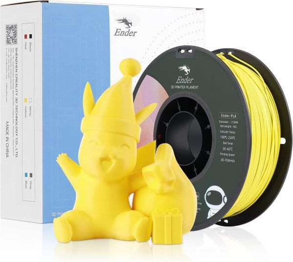 Creality Ender PLA Yellow Filament, 1.75mm, 1kg