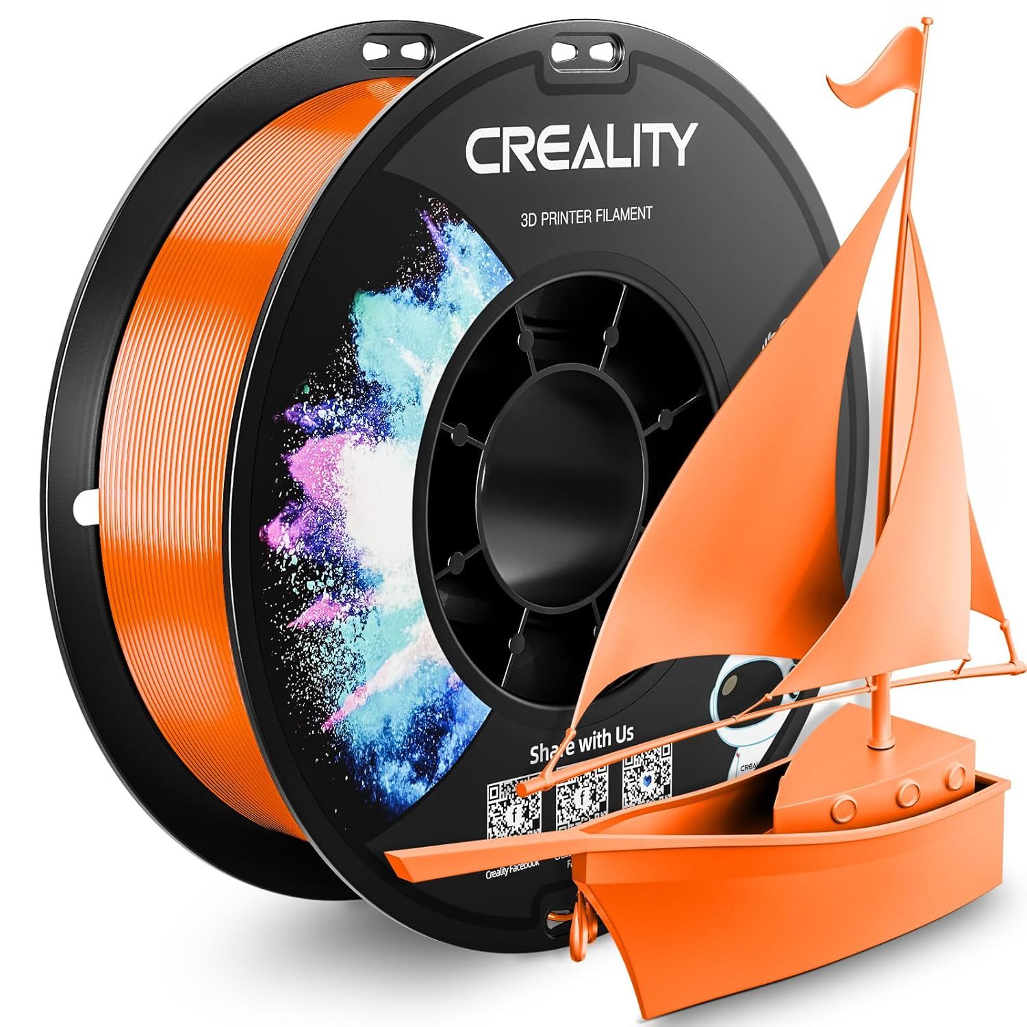 Creality CR-PETG Orange Filament, 1.75mm, 1kg