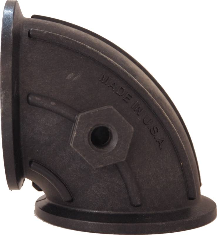 3&quot; FlangeXFlange Sweep w/ 1/4&quot; Gauge Port