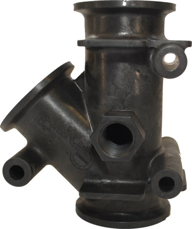 2&quot; FP 45° Y Flange w/ 3/4&quot; Gauge Port