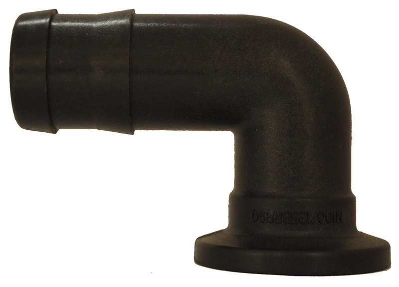 1&quot; FlangeX 1 1/4&quot; 90° Hose Barb
