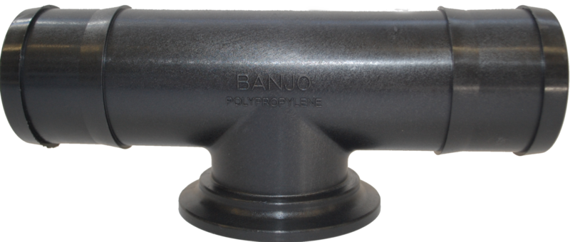 3&quot; FlangeXHose Barb Tee