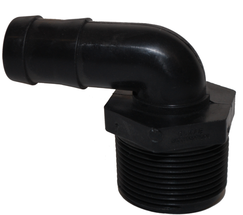 1 1/4&quot; Male X 1&quot; 90° Hose Barb
