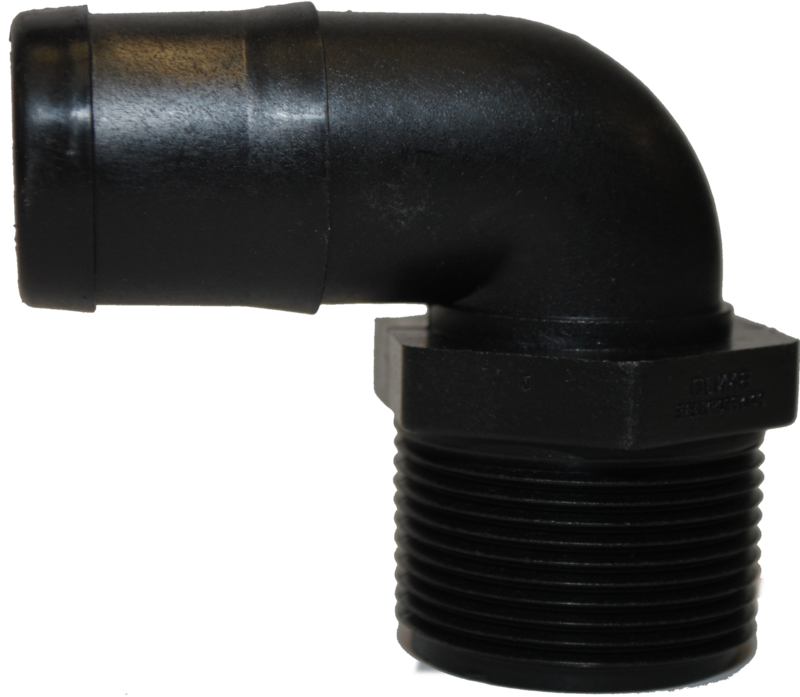 1 1/4&quot; Male X 1 1/4&quot; 90° Hose Barb