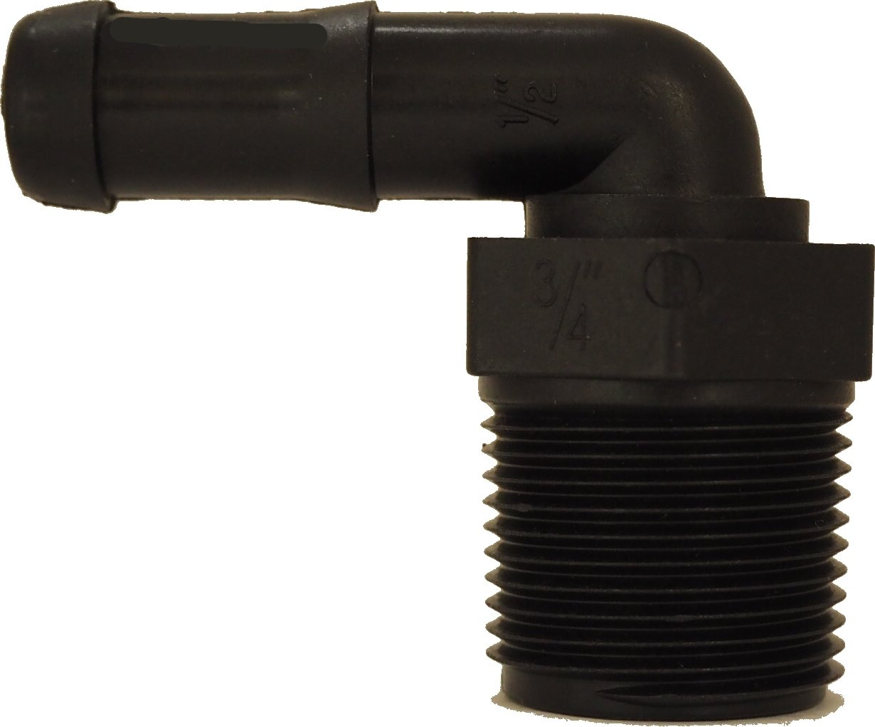 3/4&quot; Male X 1/2&quot; 90° Hose Barb