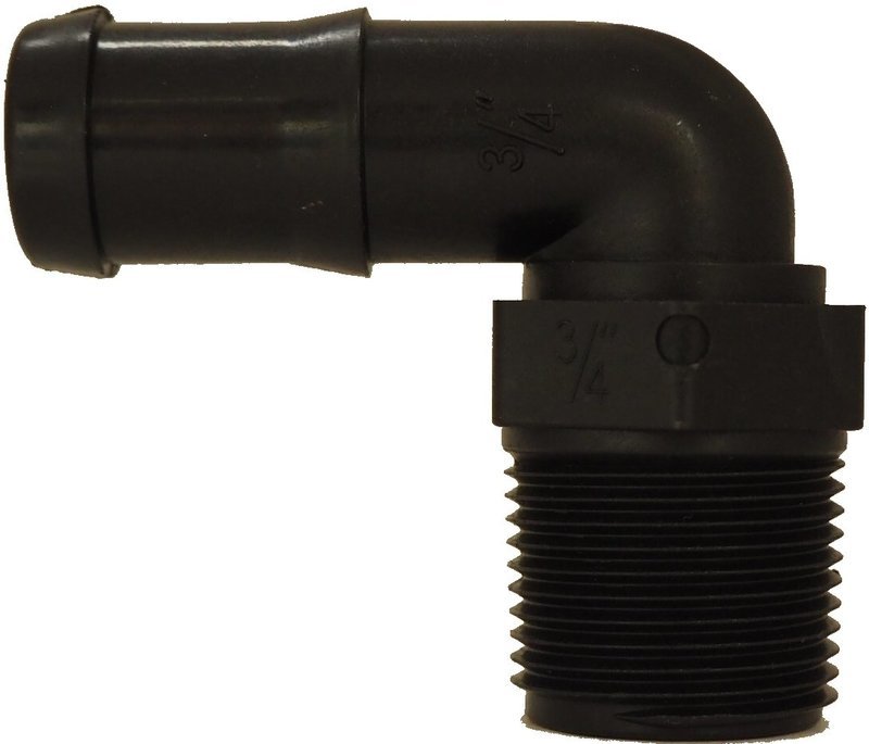 3/4&quot; Male X 3/4&quot; 90° Hose Barb