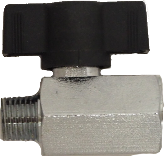 1/4&quot; Mini Female X Male Chrome-Brass Valve