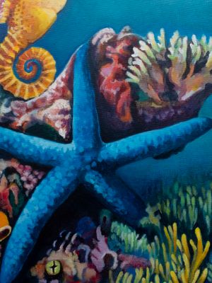 Reef Seahorse Painting