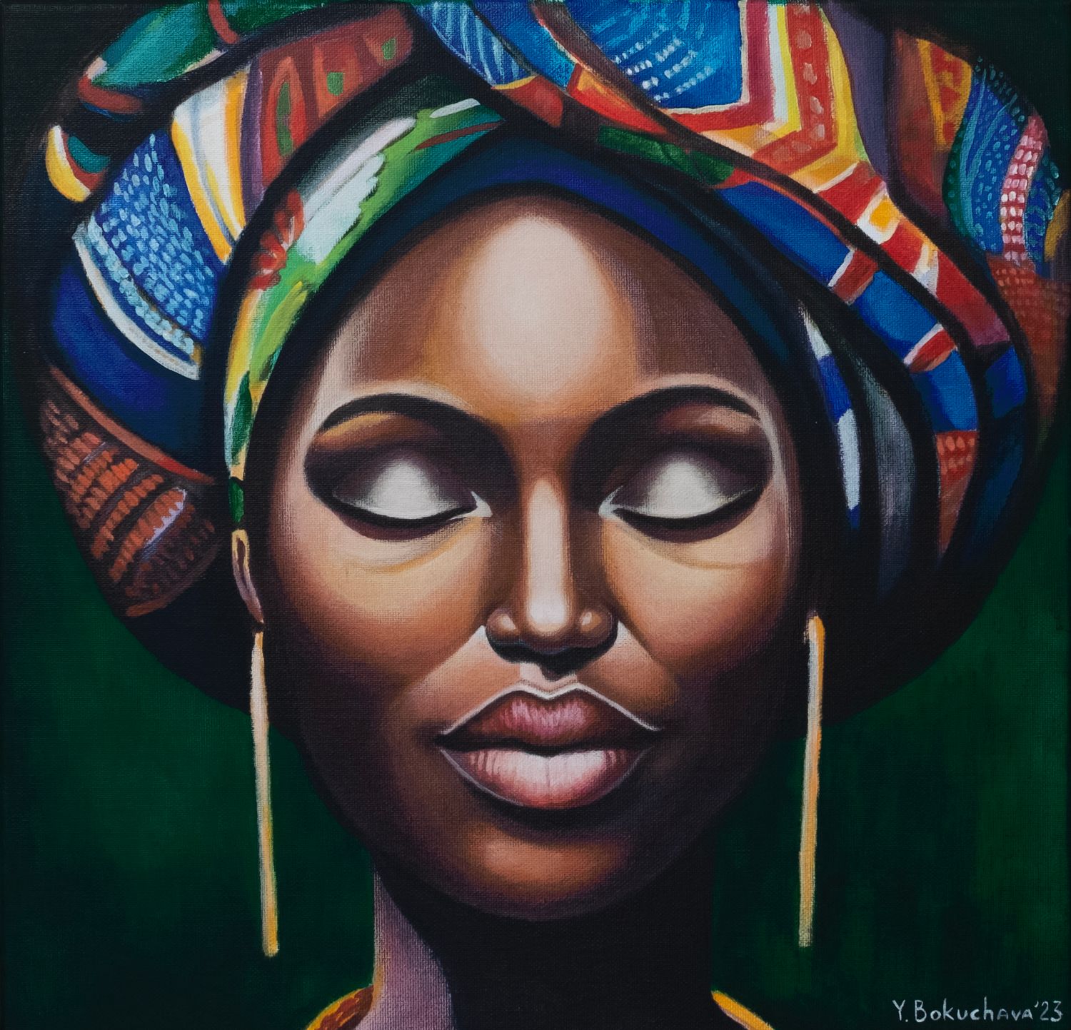 Woman in a headscarf Painting