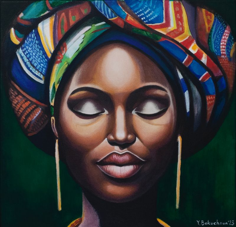 Woman in a headscarf Painting