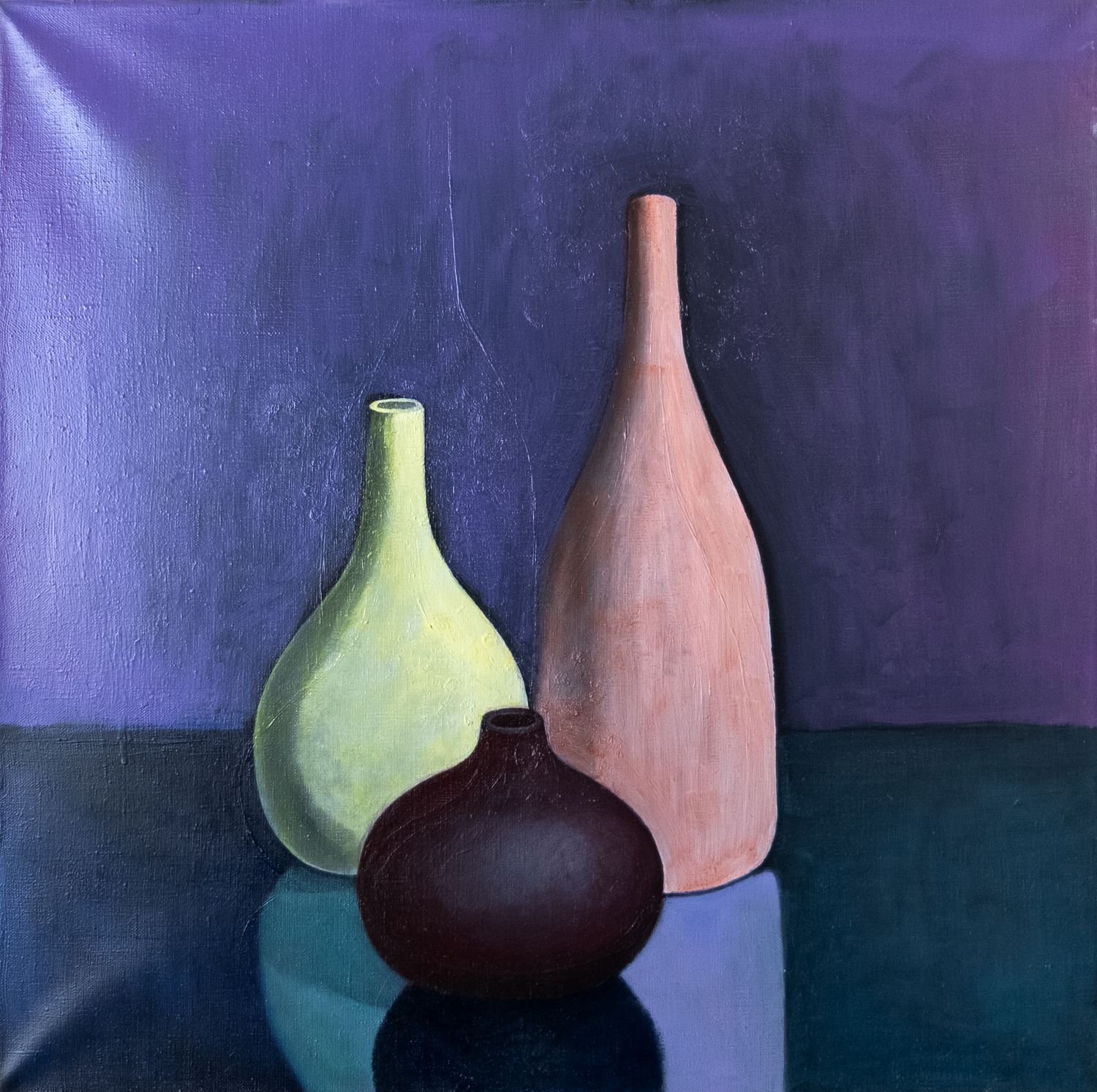 Three Empty Vases in the Dark Room