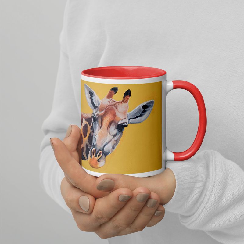 Giraffe Mug with Color Inside