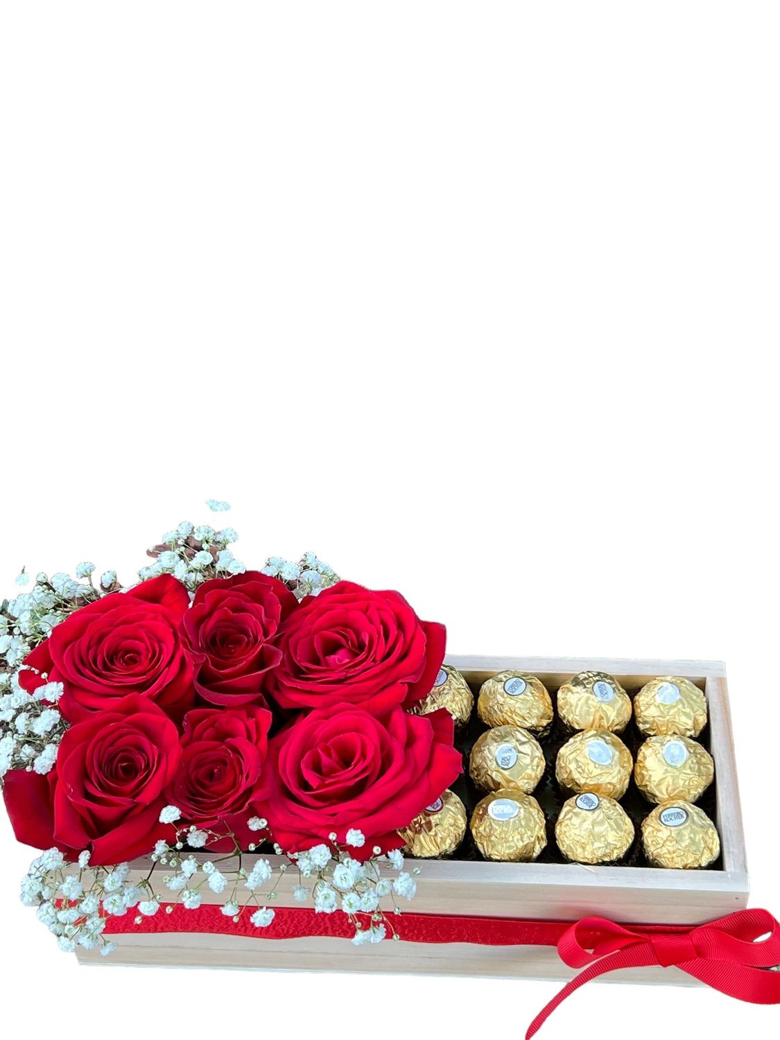 RED FLOWER WITH CHOCOLATE