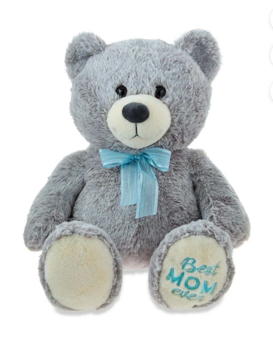 Mother&#39;s Day Jumbo Gray Bear Plush, 24 in, by Way To Celebrate