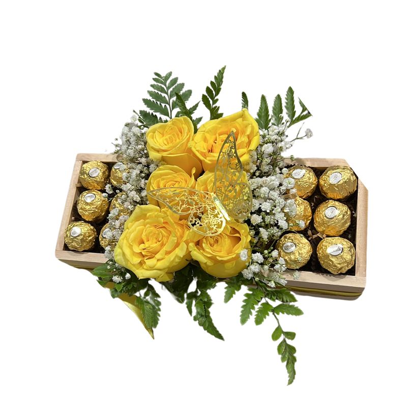 FLOWER BOX WHIT CHOCOLATE