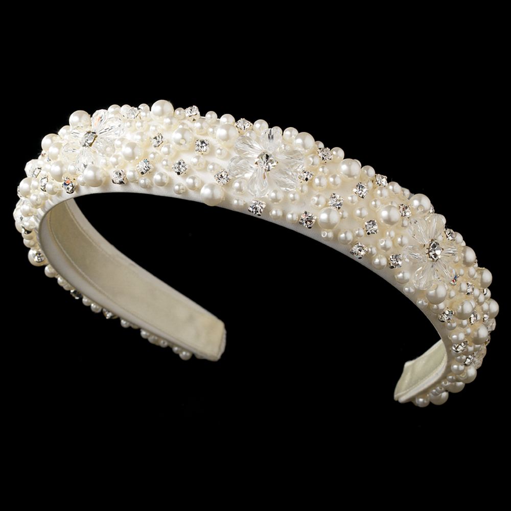 Ivory Pearl Crystal Bridal Headband