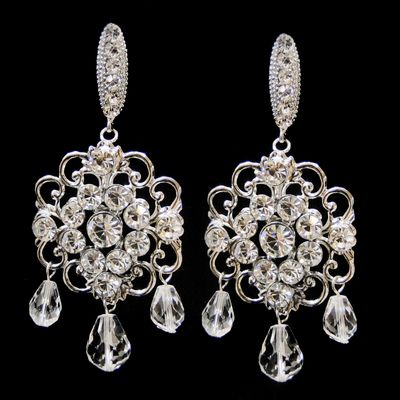 Swarovski Crystal Bead &amp; Rhinestone Earrings