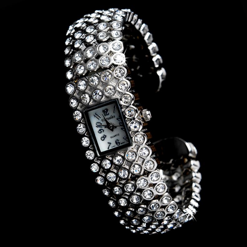 Clear Round Rhinestone Watches