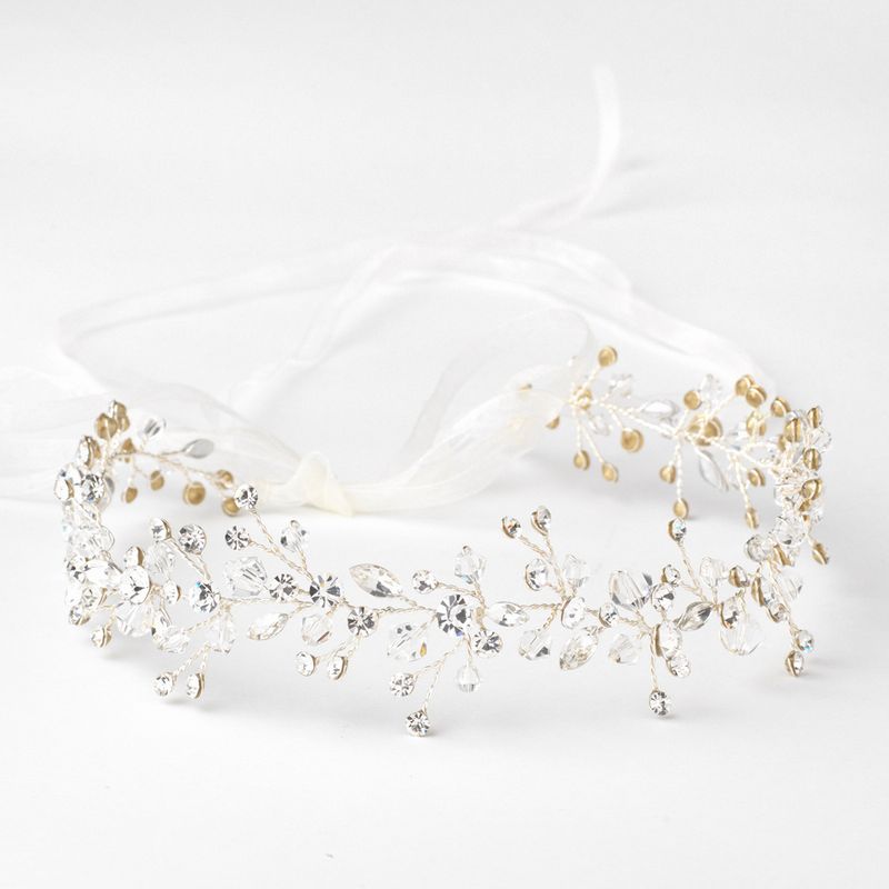 Wedding Ivory Organza Ribbon Accent Headband