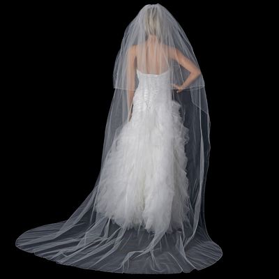 Bridal Wedding Double Layer Elbow &amp; Cathedral Length Veil