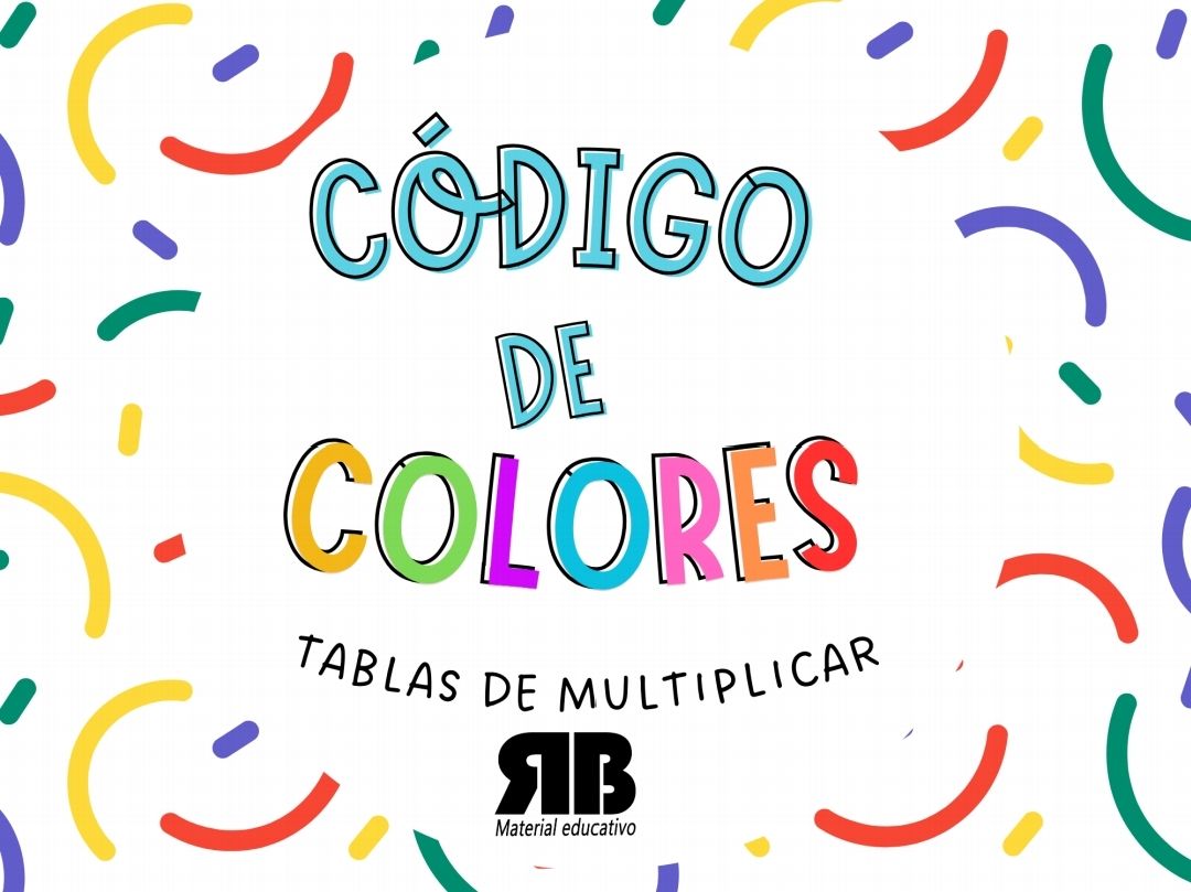 Código de colores para prácticar las Tablas de multiplicar.