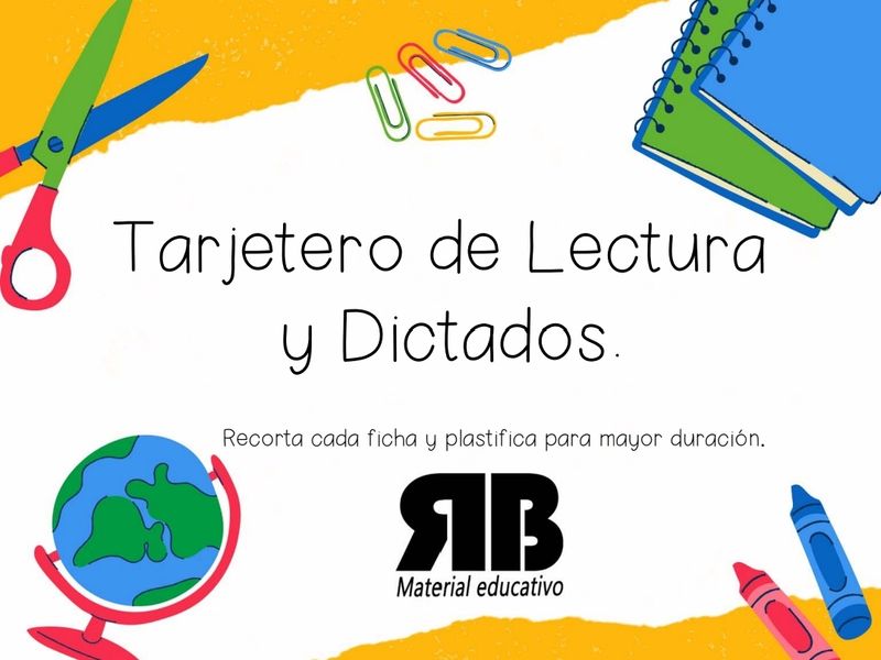 Tarjetero de lectura y dictado.