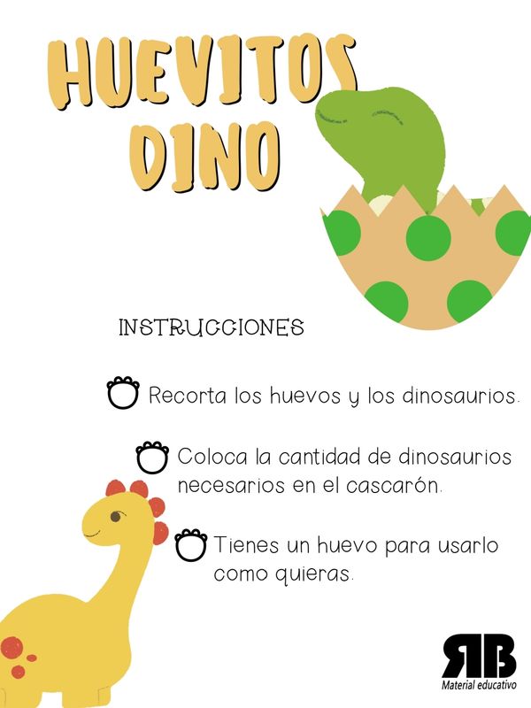 Huevitos Dinosaurios 1 al 20