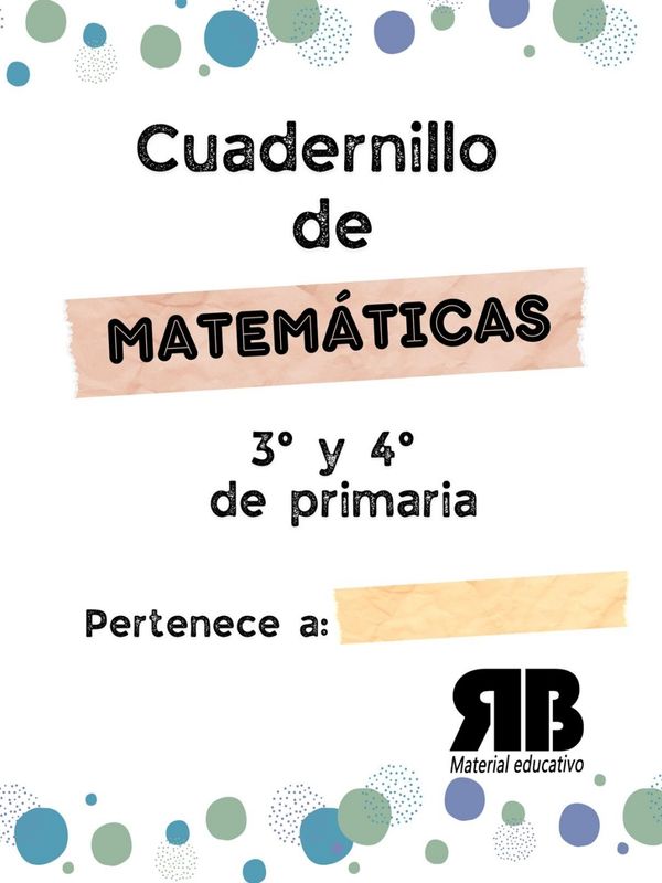 Cuadernillo de matemáticas 3°y 4°