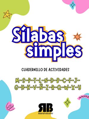 Cuadernillo de actividades de lectoescritura sílabas simples
