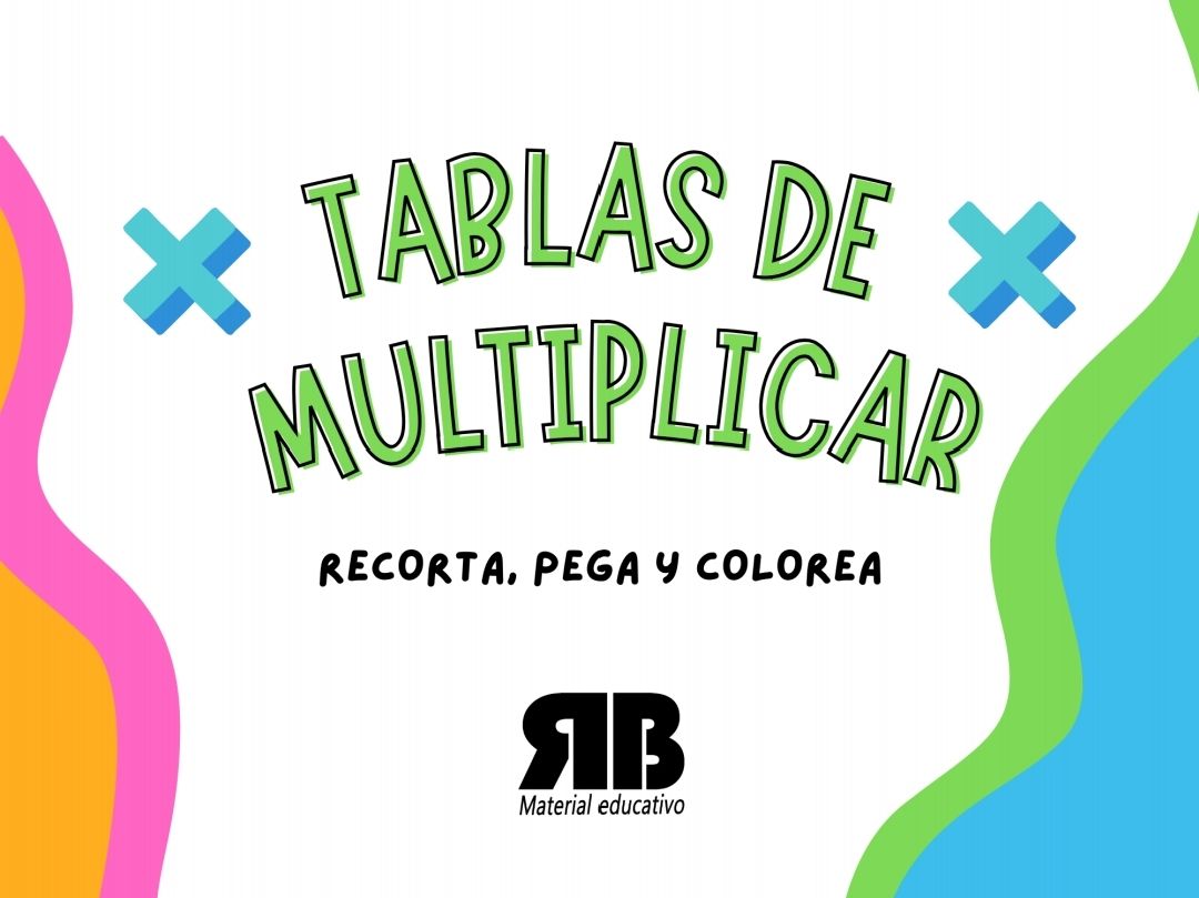 Tablas de Multiplicar: Recorta, Pega y Colorea
