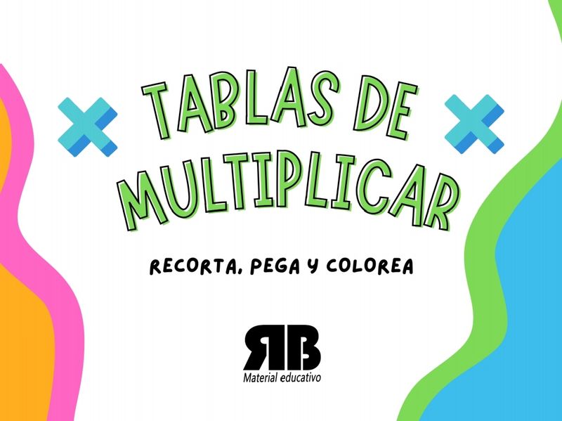 Tablas de Multiplicar: Recorta, Pega y Colorea