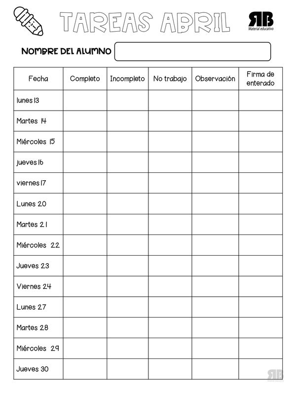 Formatos abril