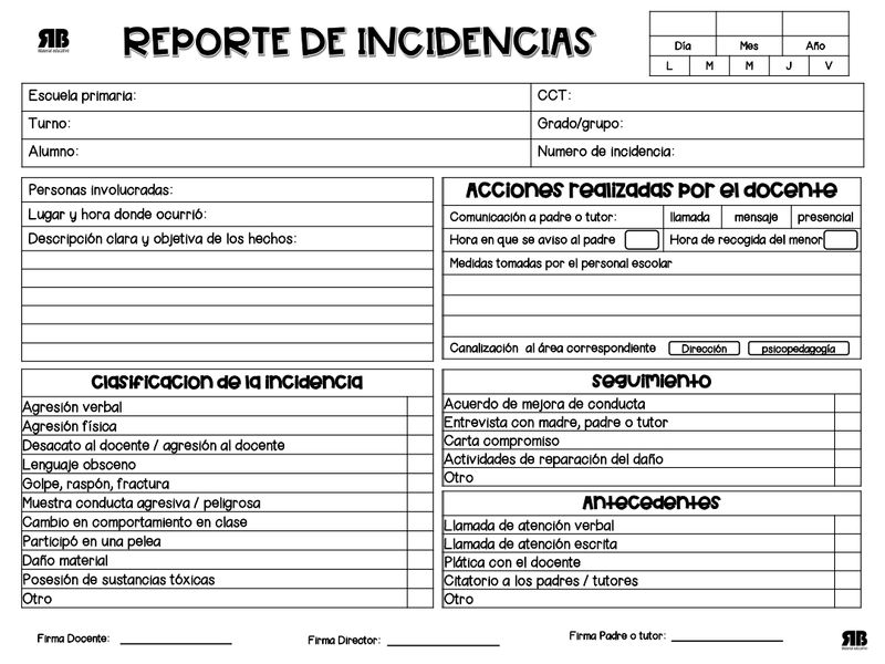 Reporte de incidencias 