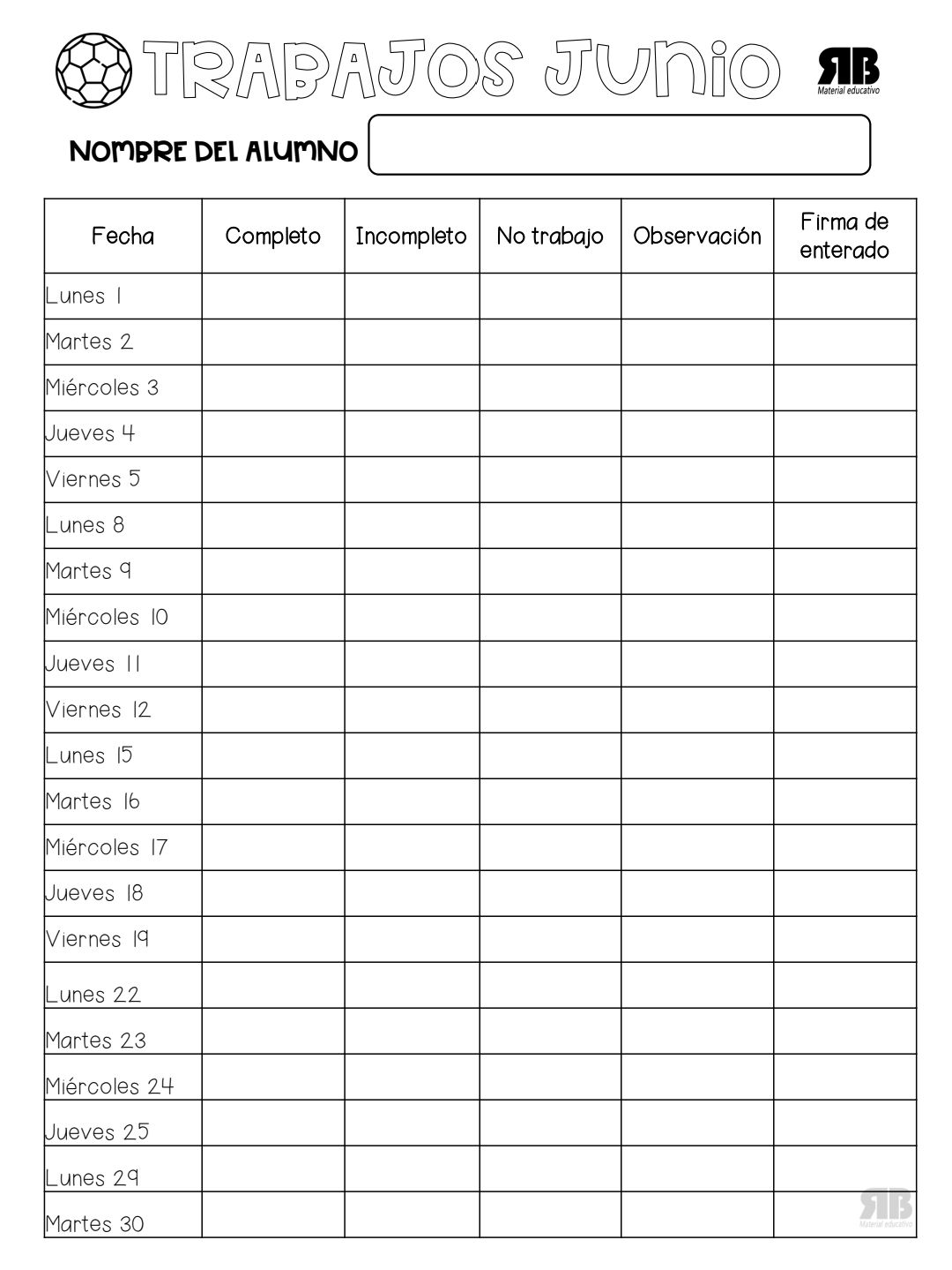 REGISTRO JUNIO