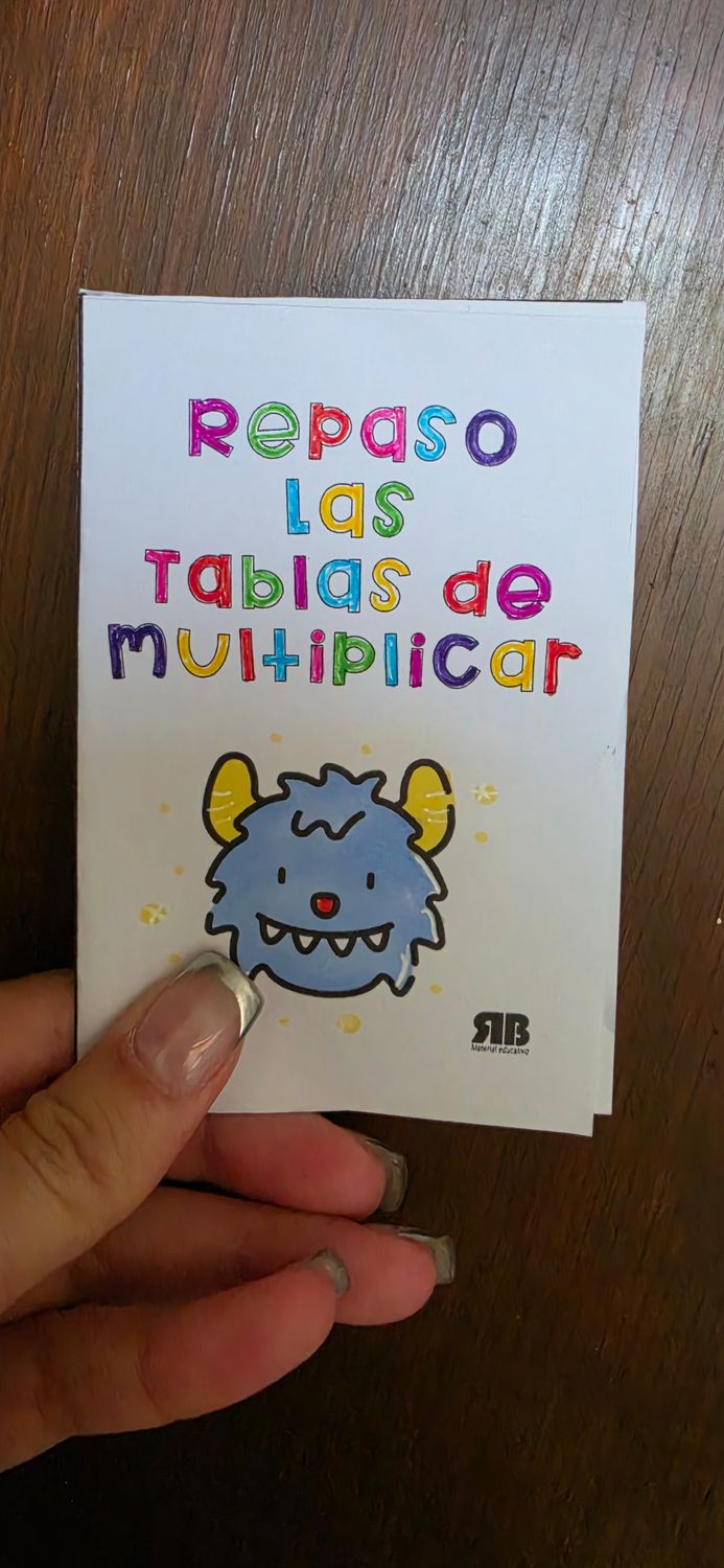 Minilibro Repaso las tablas de multiplicar.