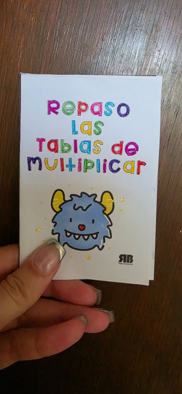 Minilibro Repaso las tablas de multiplicar.