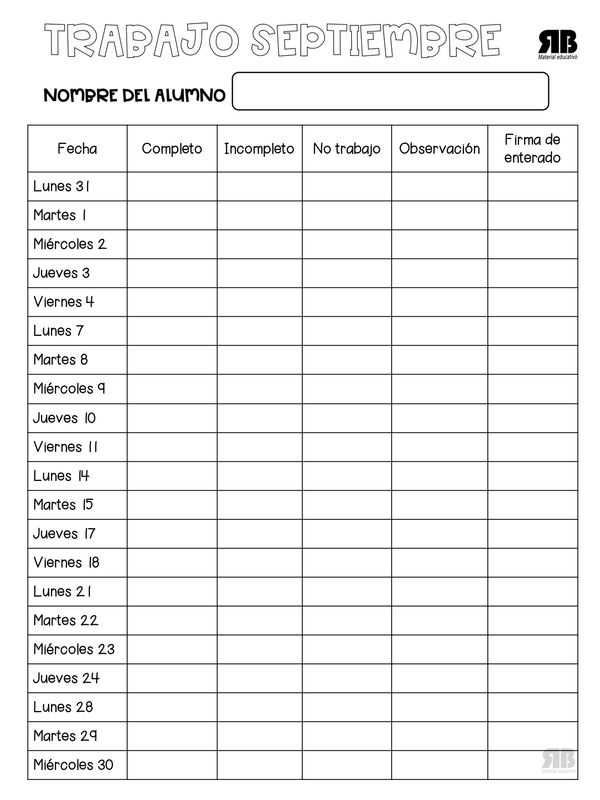 Registro Septiembre