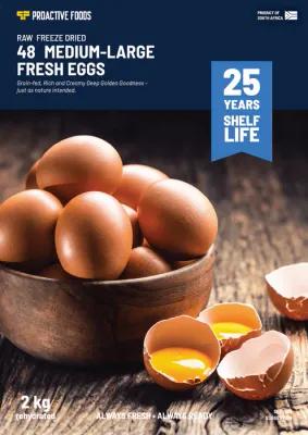 Freeze-Dried Eggs - 2kg (48-Eggs)