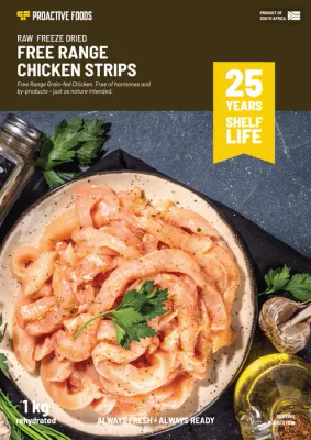 Freeze-Dried Chicken Strips - Free Range - 1kg