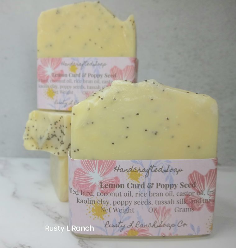 Lemon Curd &amp; Poppy seed Soap