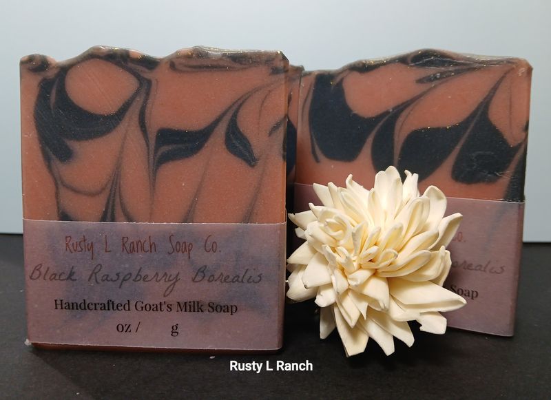 Black Raspberry Borealis ( goat's milk soap )