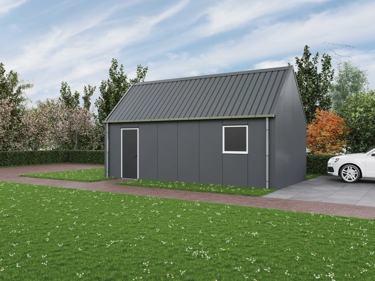 Prefab schuur 4x8m