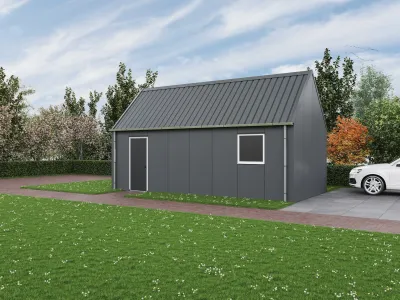 Prefab schuur 4x8m