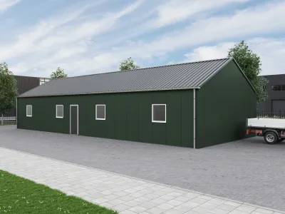 Prefab schuur 8x20m