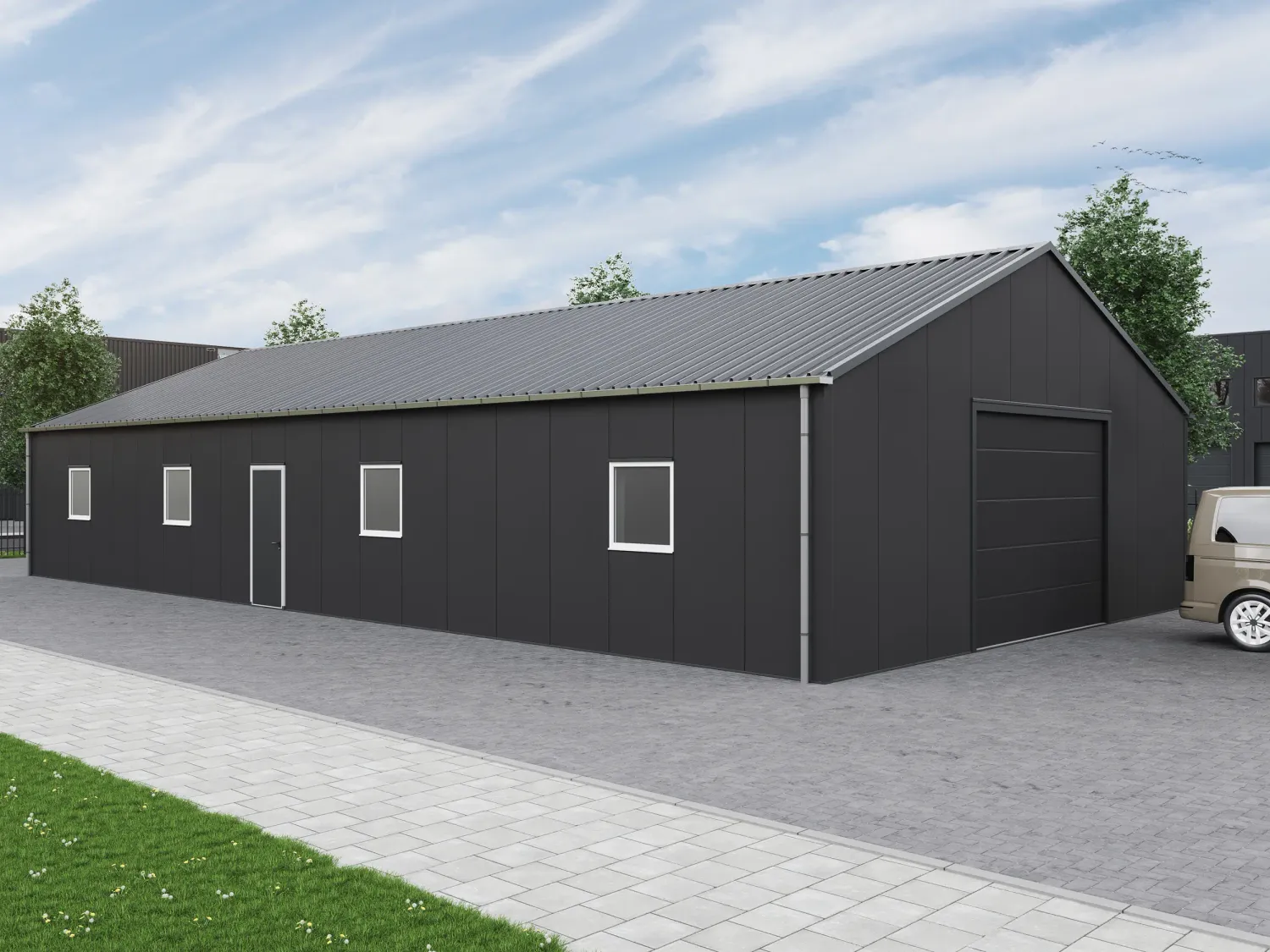 Prefab schuur 10x20m