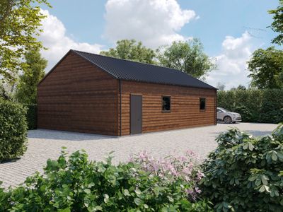 Prefab schuur 8x12 Stalen rabat - Houtlook