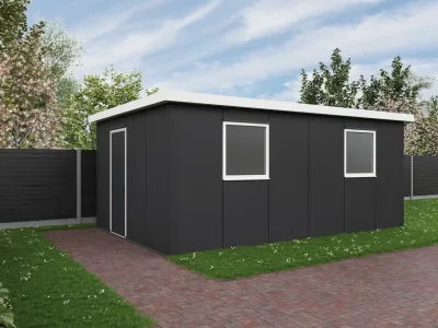 Prefab schuur-Vlak dak - Op maat