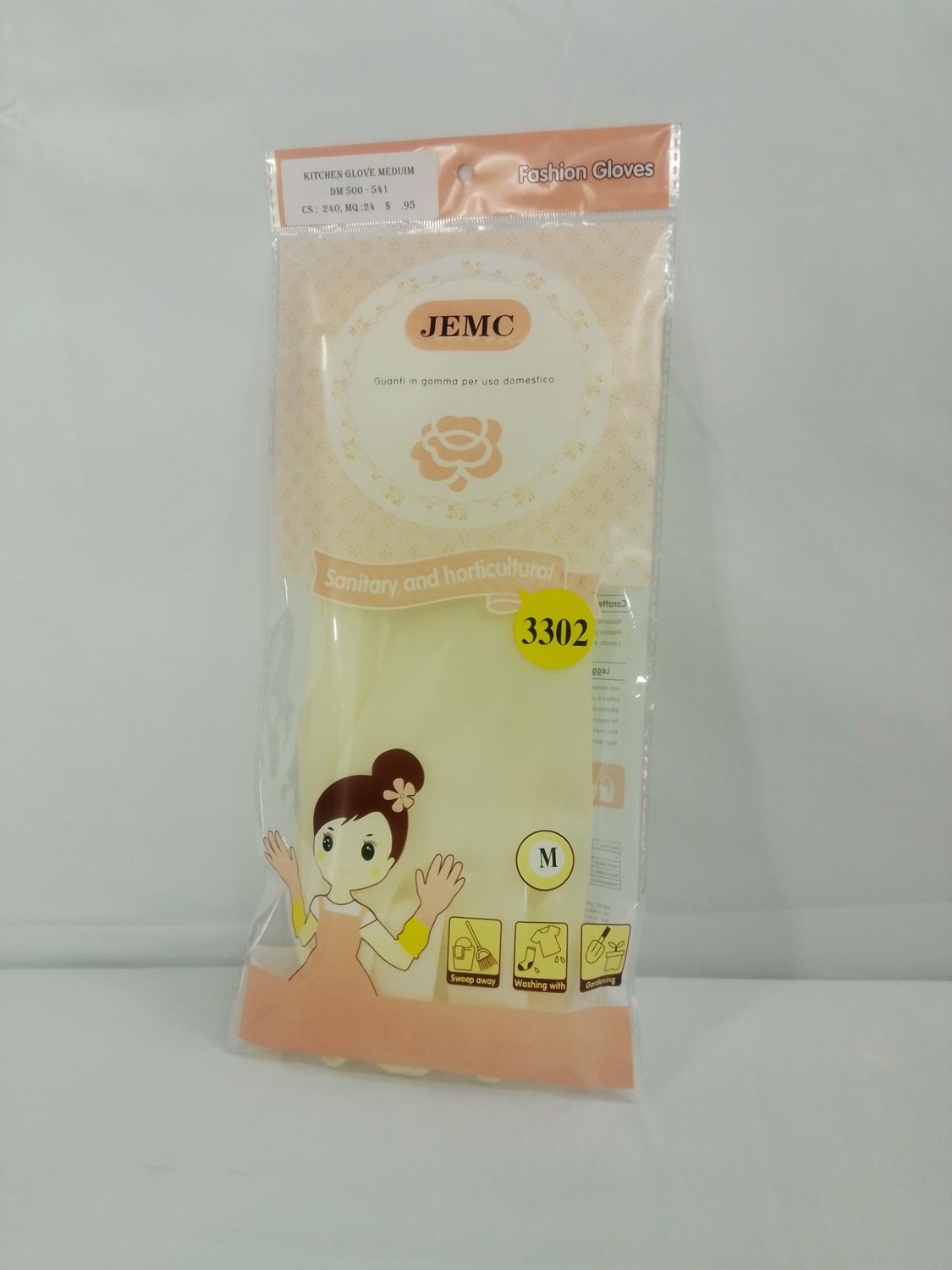 Kitchen Gloves (M) 100% Rubber ($0.95unit) (24units/order)