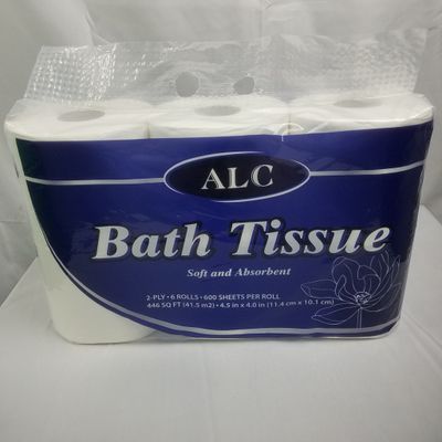 6 pc ALC Toilet Paper 600 Sheet ($3.70/unit) (15units/order)
