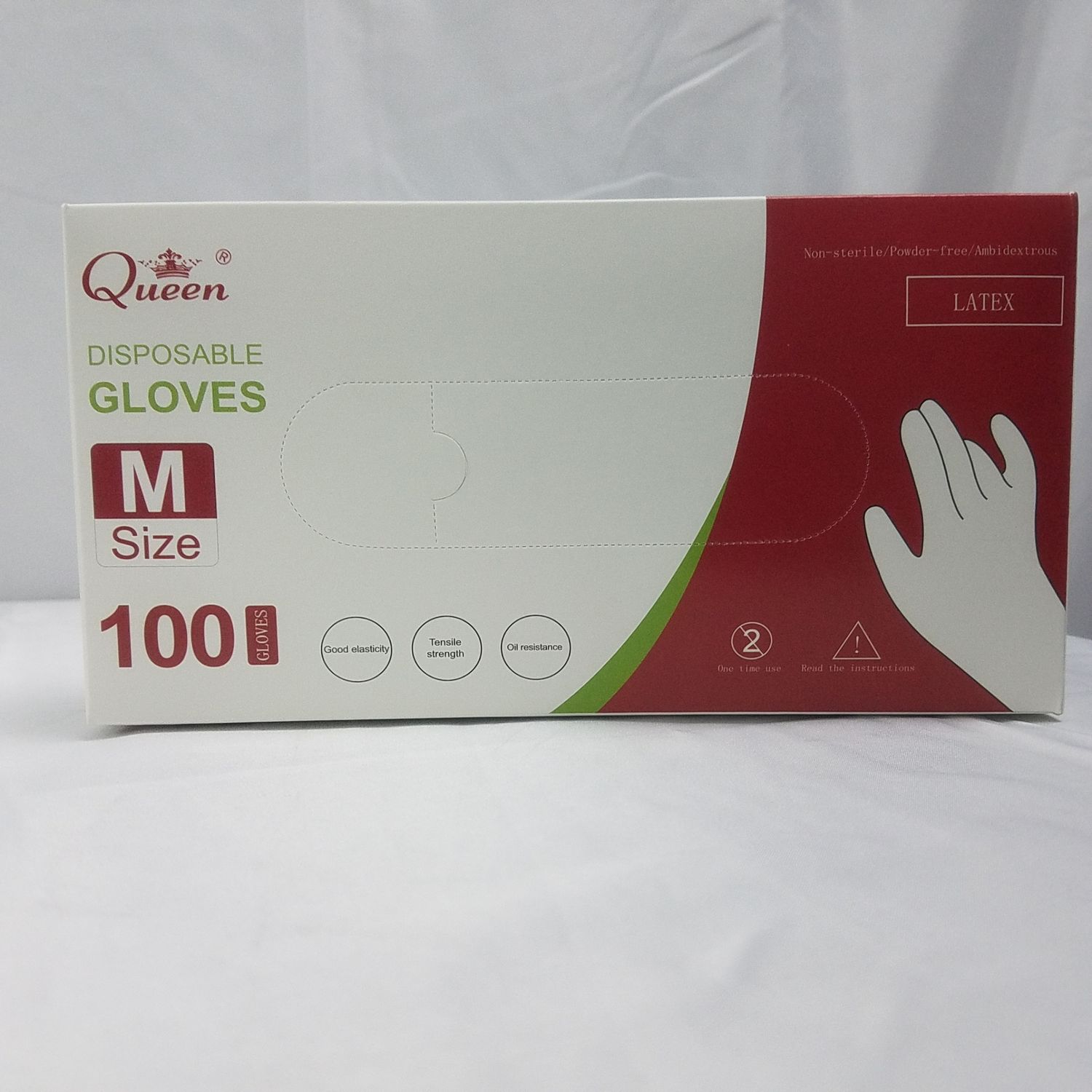QUEEN LATAX GLOVES 100PSC MEDIUM (10)